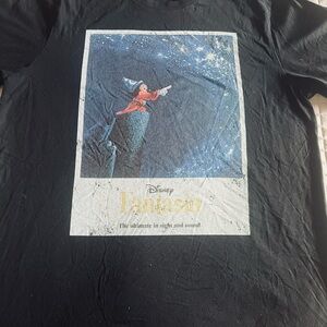 Disney Mickey Mouse Fantasia Retro Poster T-Shirt XXL